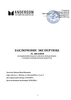 экспертное заключение